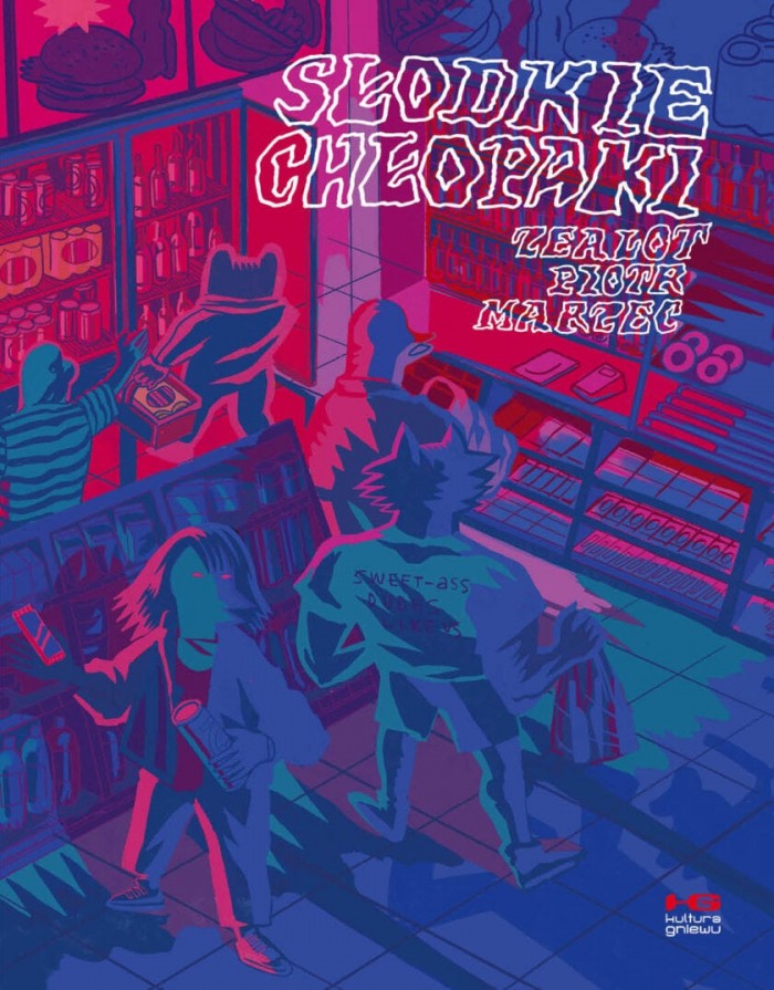 'Słodkie Chłopaki'. Scenariusz, ilustracje:Piotr Marzec. Wydawnictwo: Kultura Gniewu, Liczba stron:280.